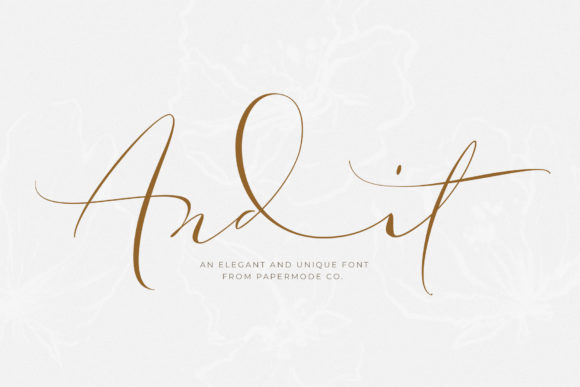 Andit: A Handwritten Font for Elegant Web Design