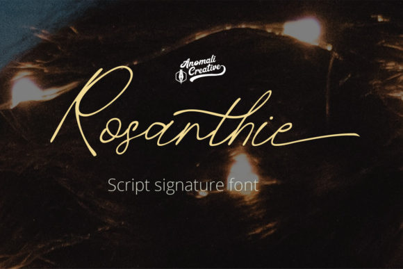 Discover Rosanthie: A Handwritten Font for Elegant Publishing