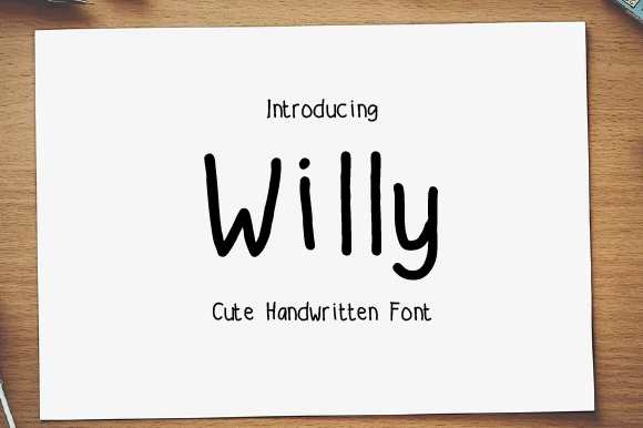 Discover Willy: A Handwritten Font for Editorial Charm