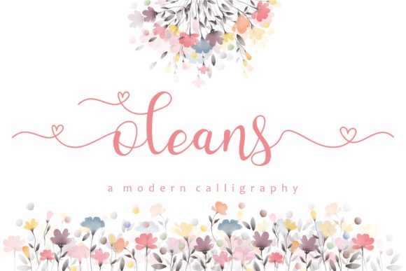 Oleans: A Handwritten Font for Elegant Editorial Design